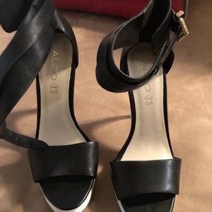 Aldo Black and White Pumps